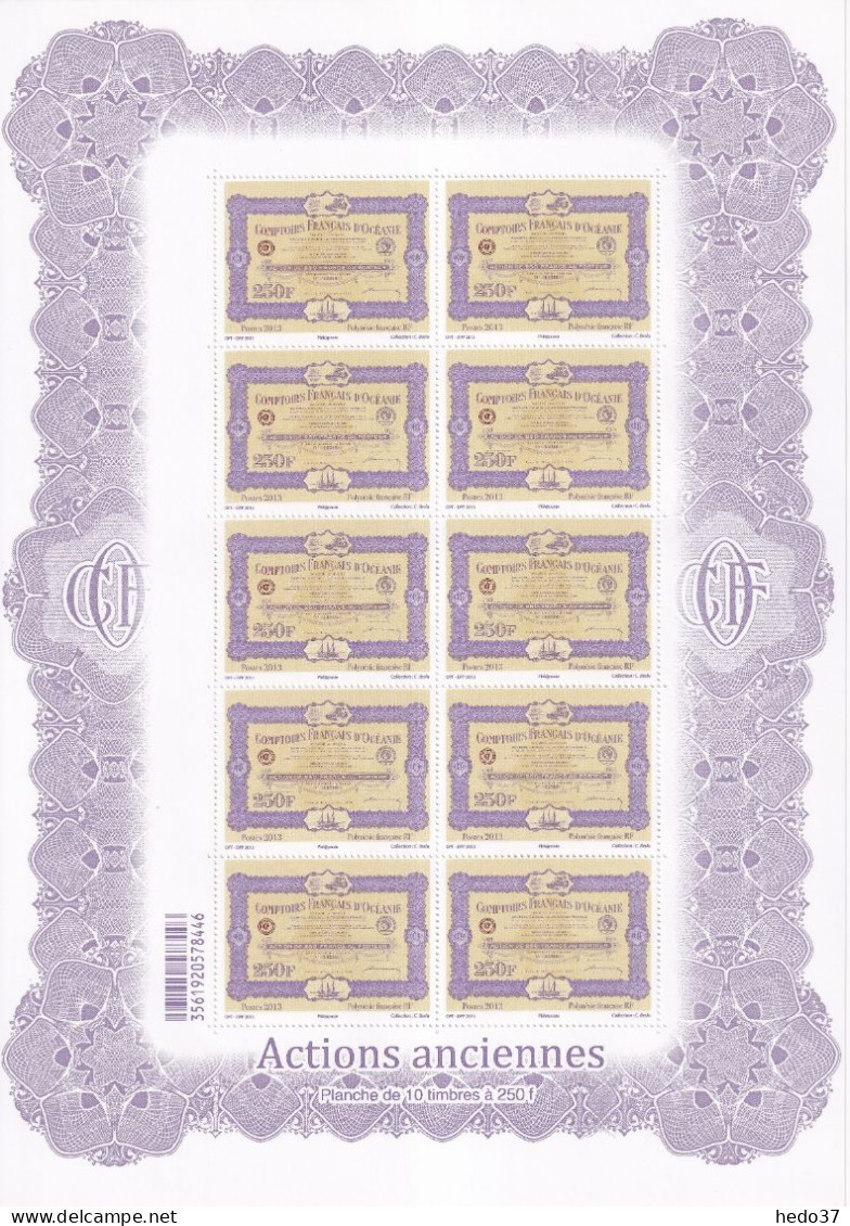 Polynésie N°1044/1045 - Feuille Entière - Neufs ** Sans Charnière - TB - Unused Stamps