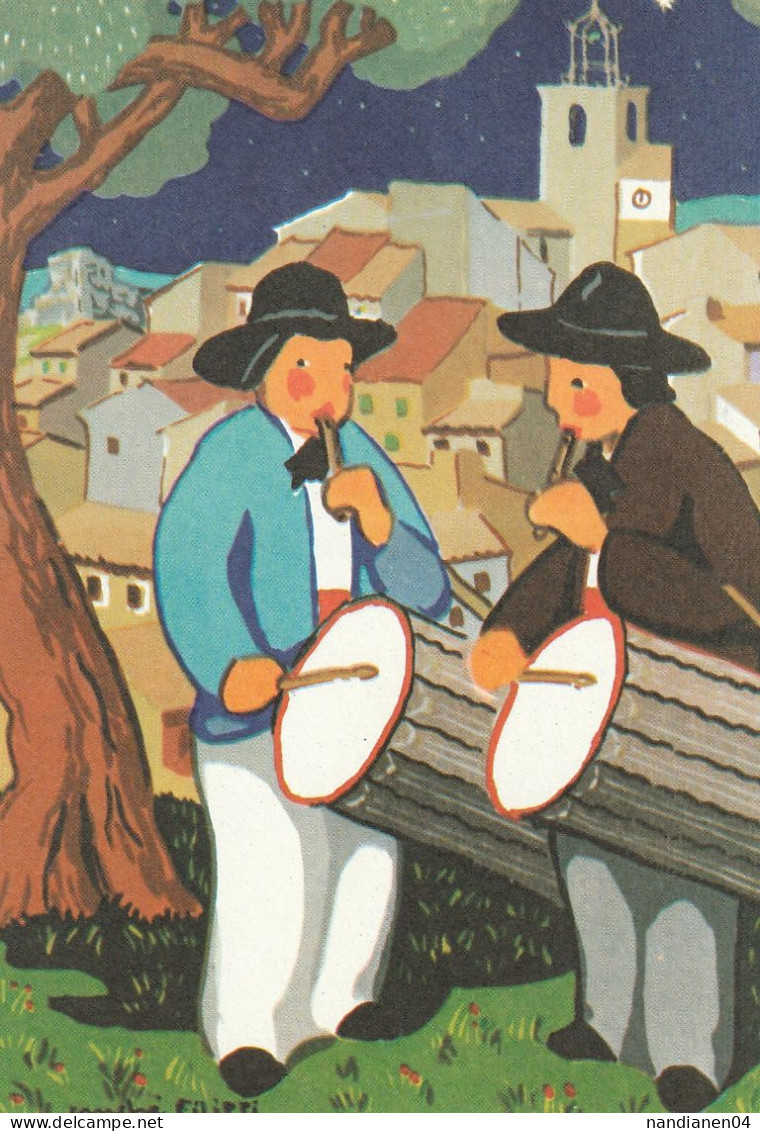 CPSM - 13 -  Santons De Provence - Illustrateur Filippi - Tambourinaires - Zonder Classificatie