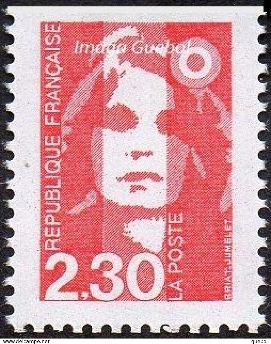 France Marianne Du Bicentenaire N° 2629 ** Briat - Dentelure 3 Cotés Non Dentelé En Haut - 1989-1996 Bicentenial Marianne