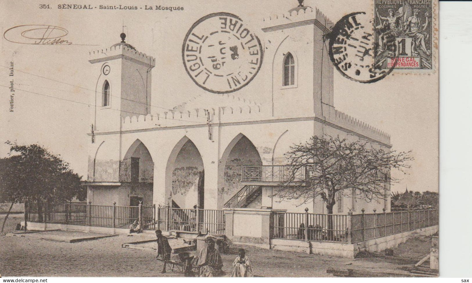 2420-217 Av 1905 N°351 Séné St Louis La Mosquée  Fortier Photo Dakar Retrait 01-06 - Senegal