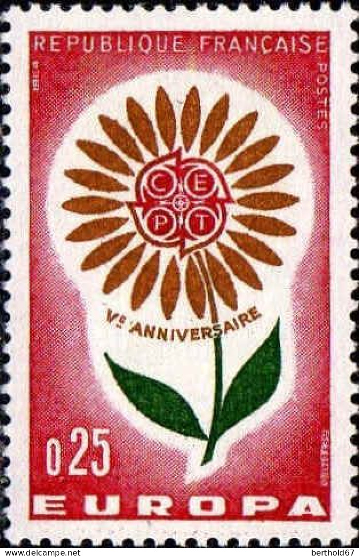France Poste N** Yv:1430/1431 Europa Cept Fleur à 22 Pétales - Unused Stamps