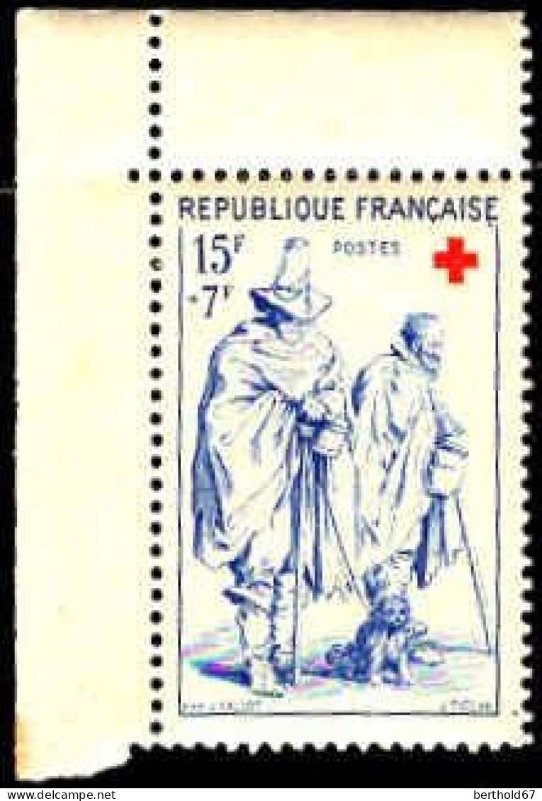 France Poste N** Yv:1140/1141 Croix-Rouge Gravures De Callot Coin De Feuille - Nuovi