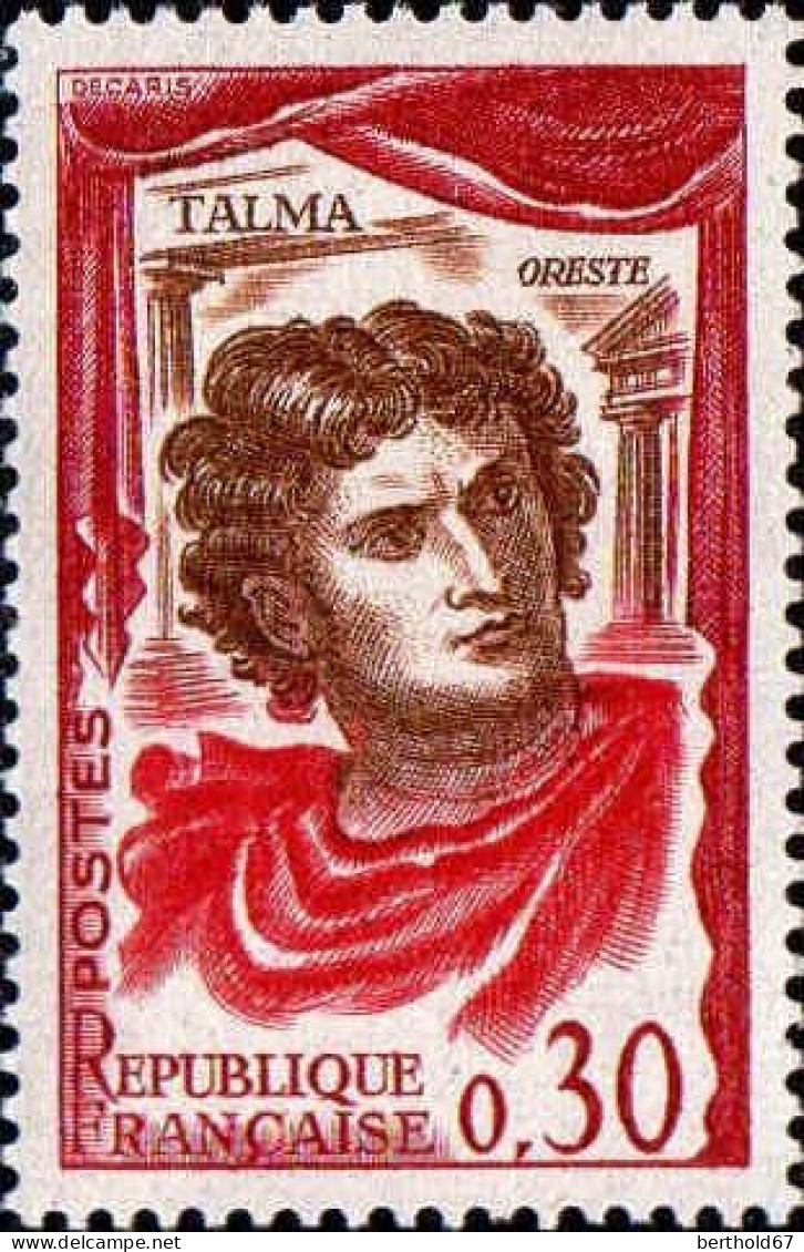 France Poste N** Yv:1301/1305 Comédiens Français De Champmesle à Gérard Philippe - Unused Stamps