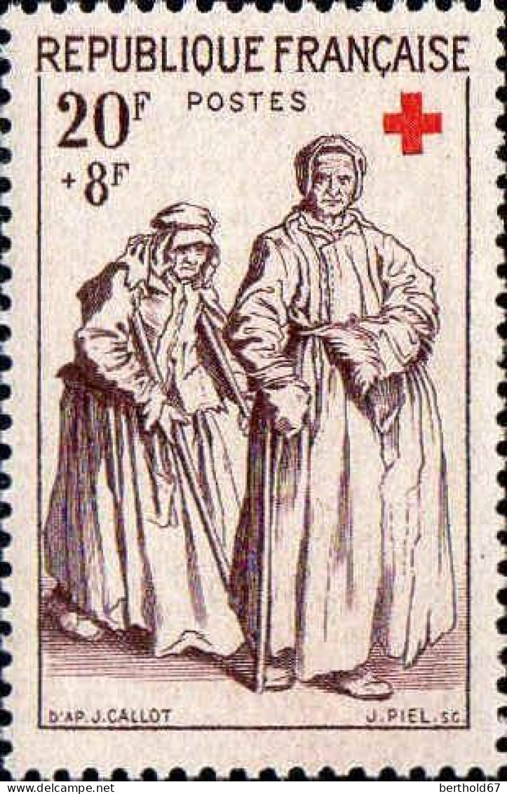 France Poste N** Yv:1140/1141 Croix-Rouge Gravures De Callot - Ungebraucht