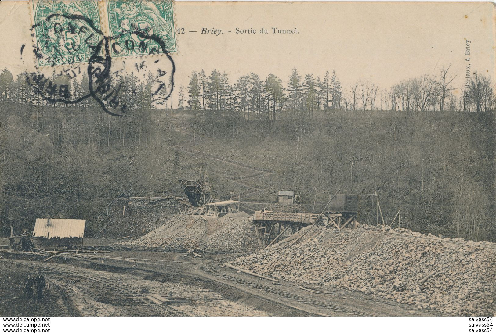 54) BRIEY : Sortie Du Tunnel En Construction (1907) - Briey