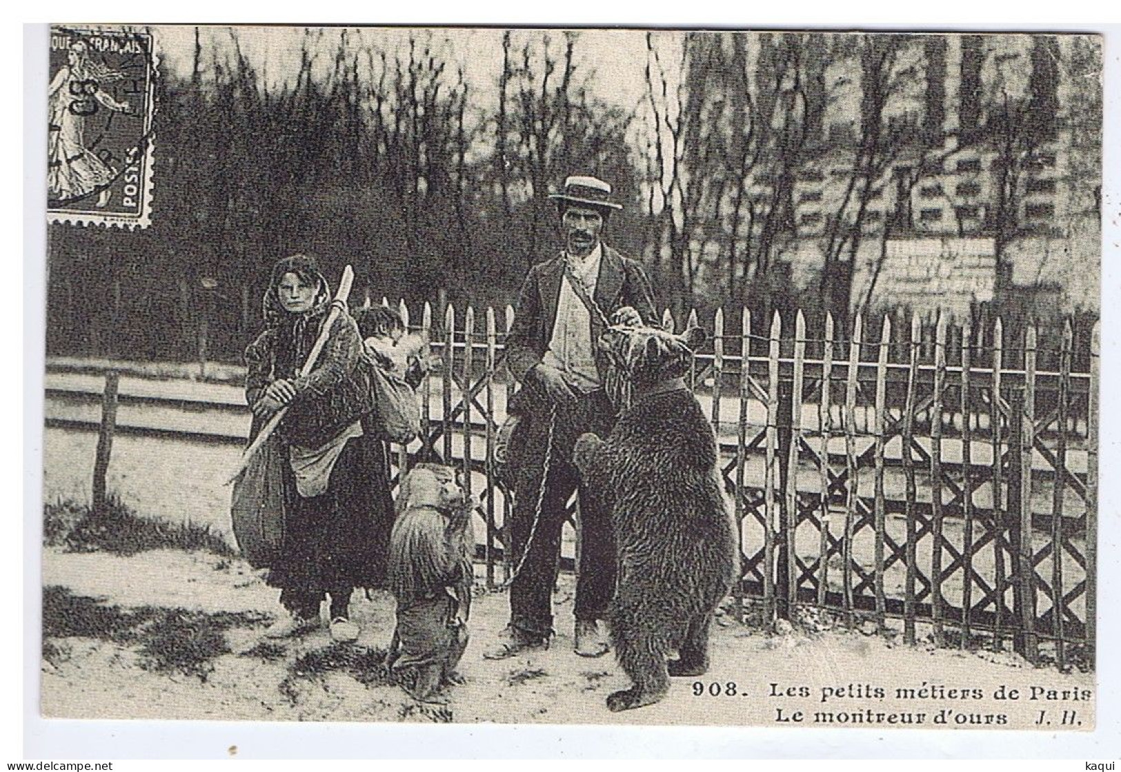 REPRODUCTION - Les Petits Métiers De Paris - Le Montreur D'Ours - Andere & Zonder Classificatie