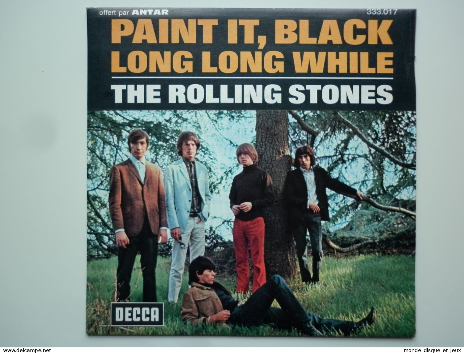 The Rolling Stones 45Tours SP Vinyle Paint It, Black / Long Long While A.R.E.A.C.E.M. – A-72 Offert Par Antar - Otros - Canción Francesa