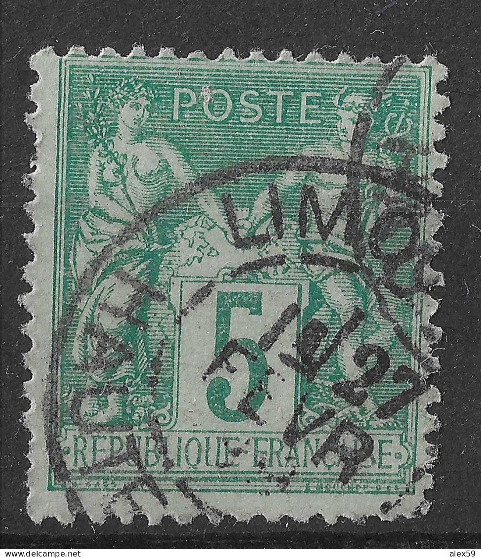 Lot N°21 N°75, Oblitéré Cachet à Date HAUTE-VIENNE , LIMOGE - 1876-1898 Sage (Type II)