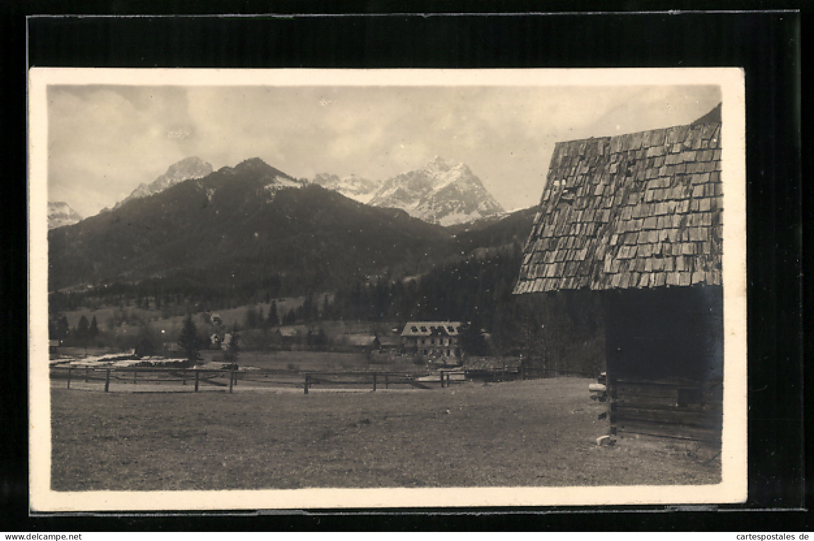 AK Hinterstoder, Teilansicht Mit Bergpanorama  - Andere & Zonder Classificatie