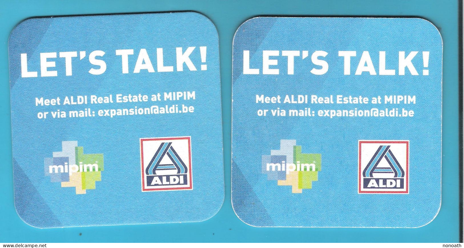 Sous Bock "Let's Talk Aldi" Recto Verso - Beer Mats