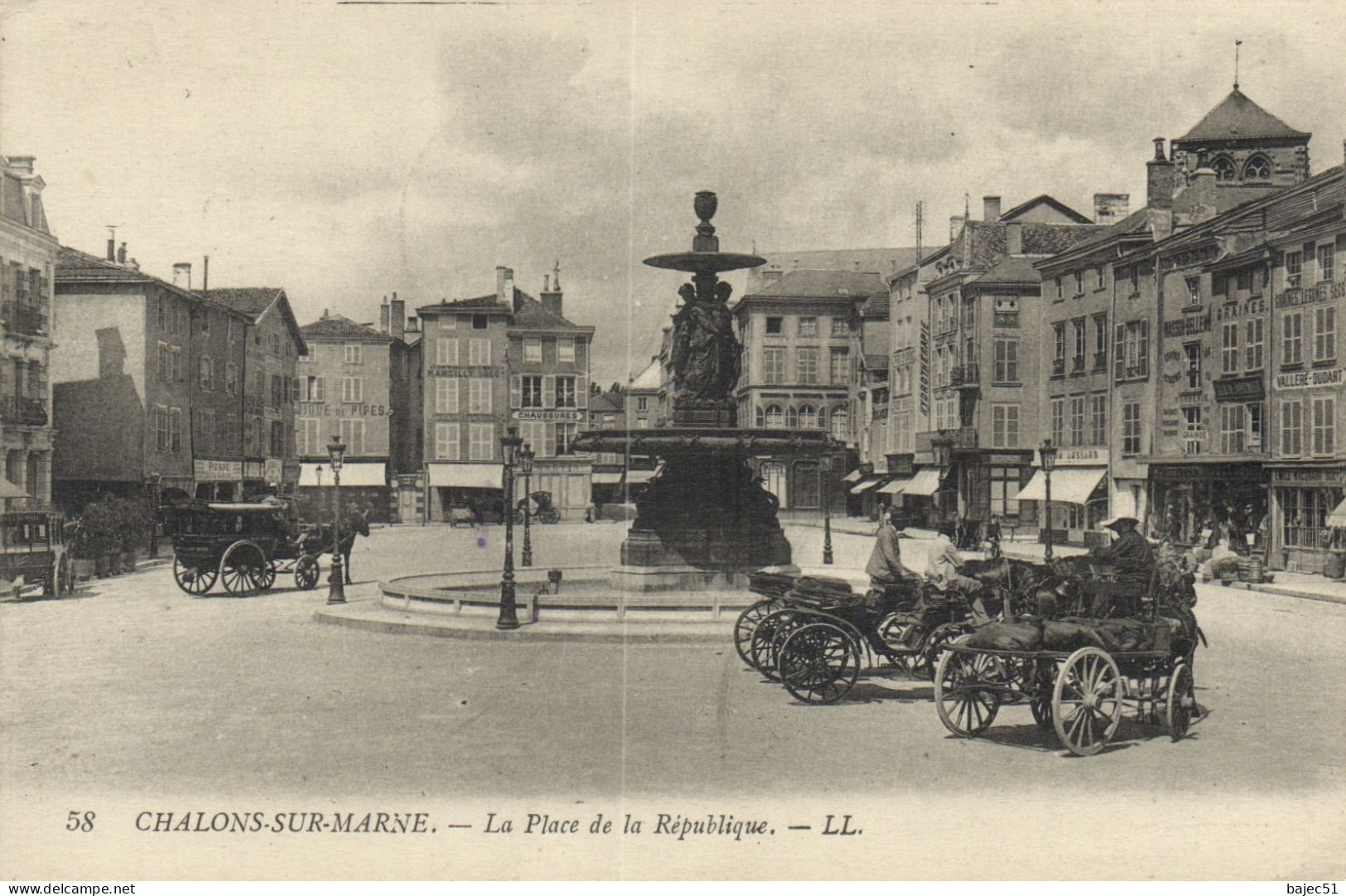 Châlons Sur Marne - La Place De La République "cachets" "5e Régiment De Génie" - Châlons-sur-Marne