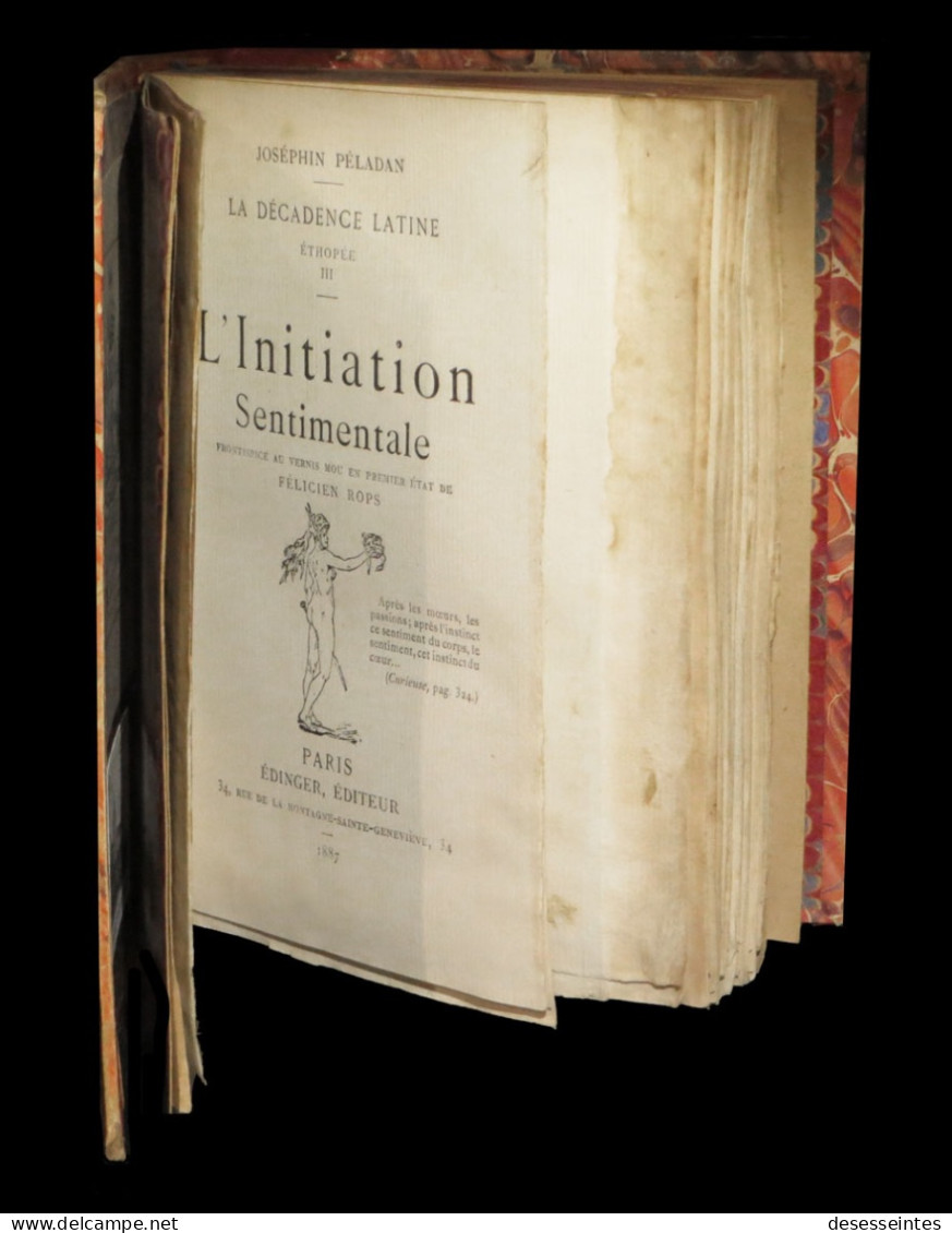 ESOTERISME OCCULTISME CURIOSA EROTISME Félicien ROPS] PELADAN (Joséphin) - Initiation Sentimentale. Ex. Sur Hollande. EO - 1801-1900