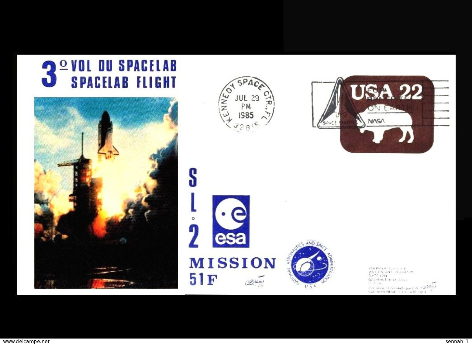 USA: 'Space-Shuttle Challenger STS-51F – Start, 1985' / 'Launch – Spacelab-2', Kennedy Space Center [KSC] - Verenigde Staten