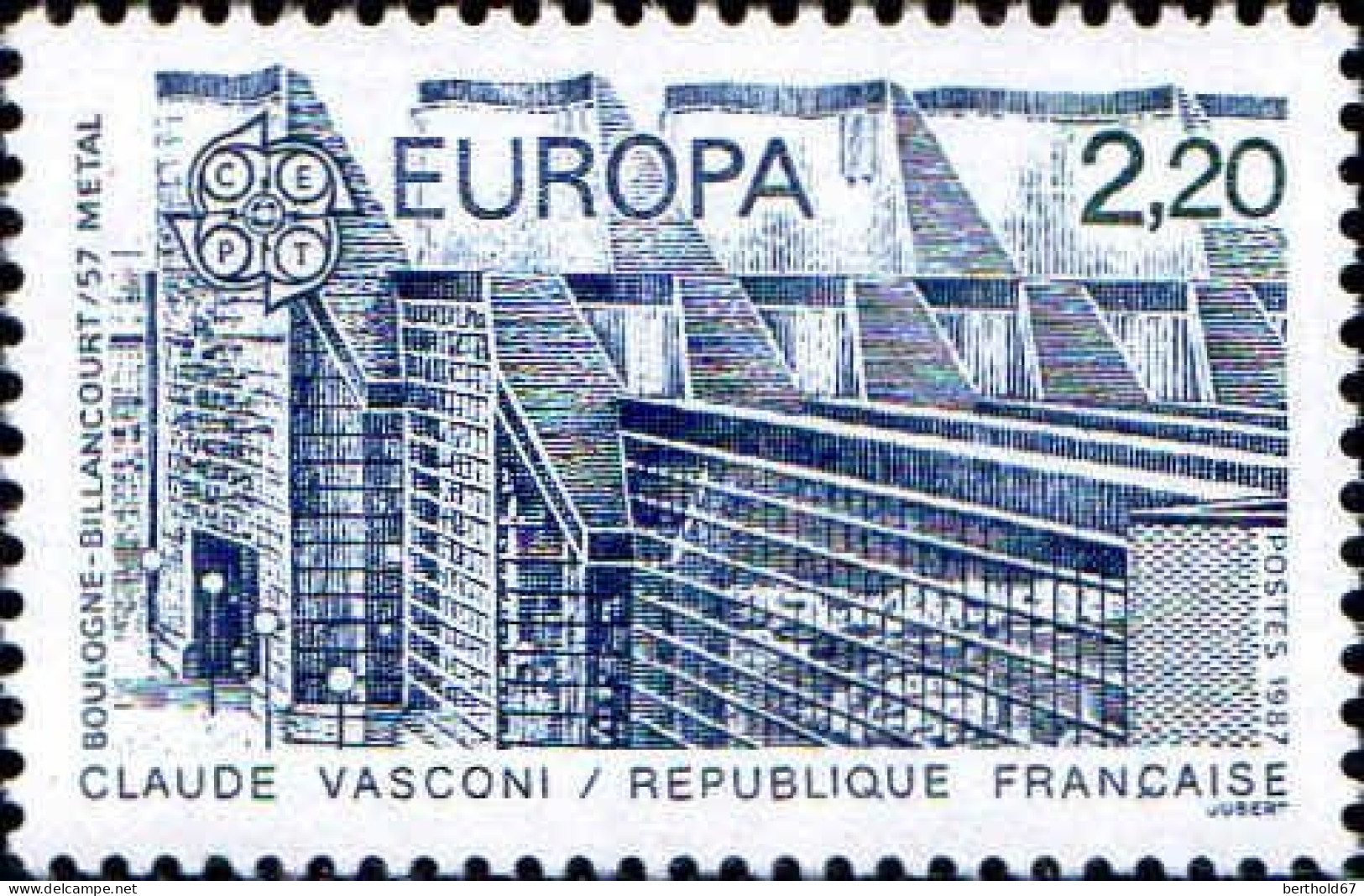 France Poste N** Yv:2471/2472 Europa Cept Architecture Moderne - Nuevos
