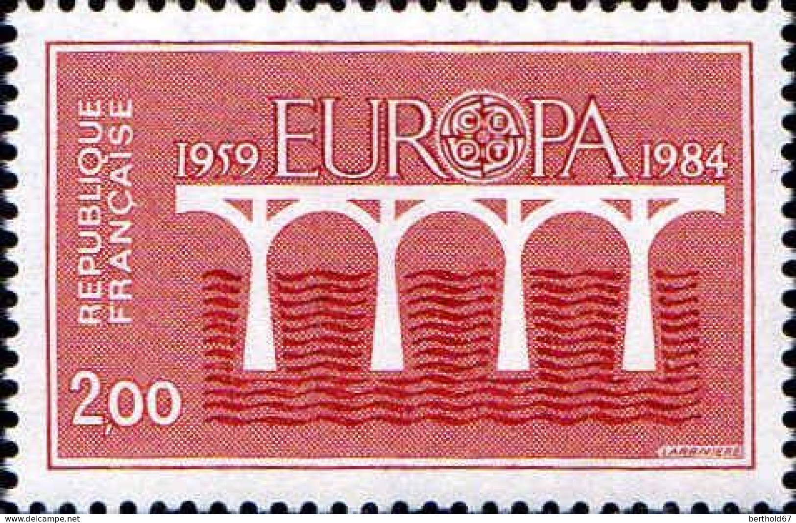 France Poste N** Yv:2309/2310 Europa 1984 Pont De La Coopération Européenne - Nuovi