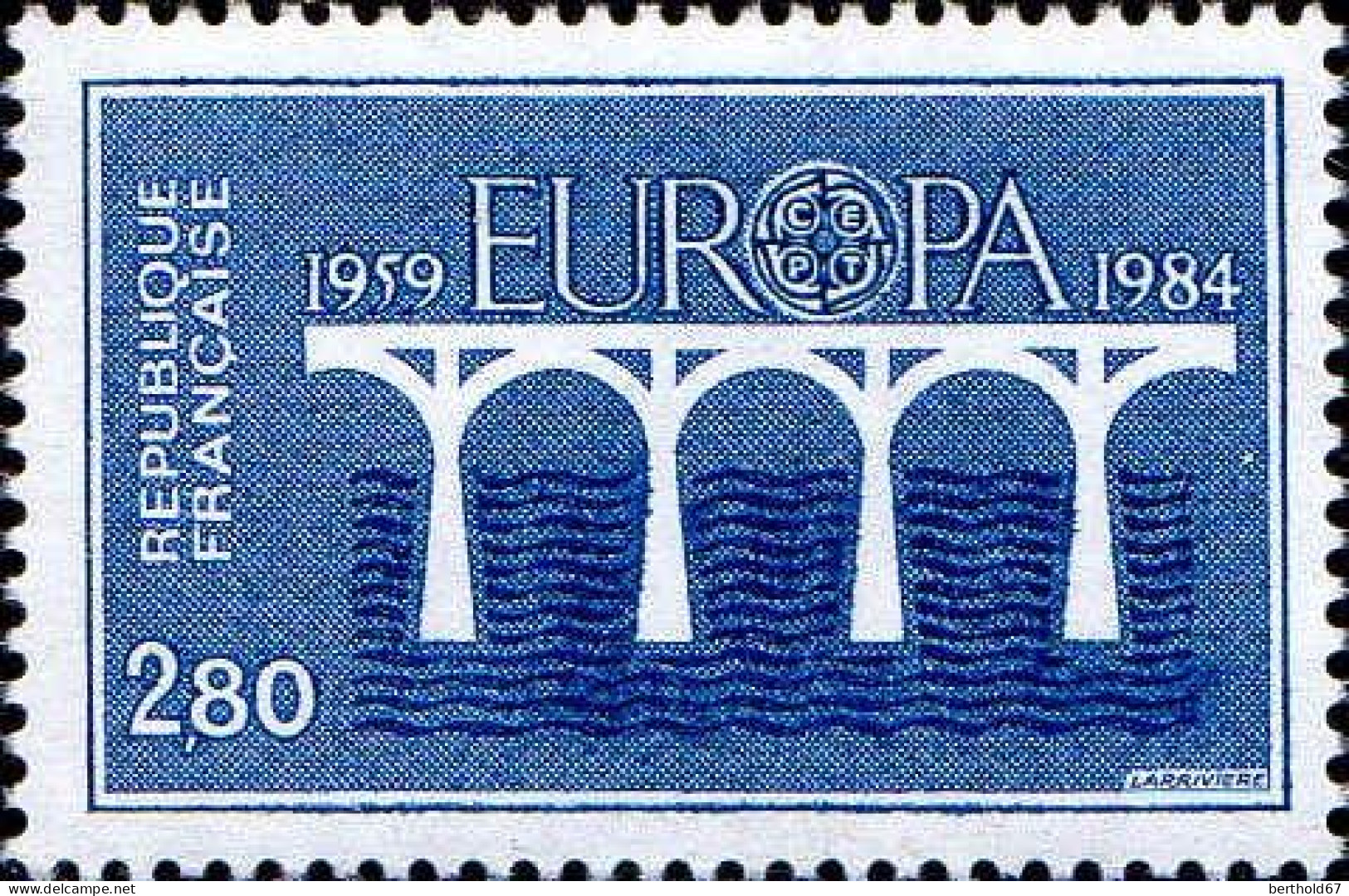 France Poste N** Yv:2309/2310 Europa 1984 Pont De La Coopération Européenne - Ongebruikt