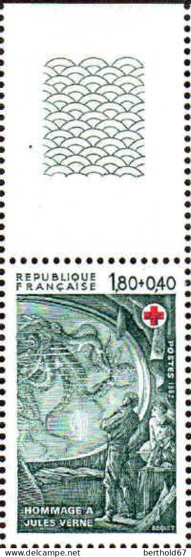 France Poste N** Yv:2247/2248 Croix-Rouge Jules Verne Bord De Feuille - Unused Stamps