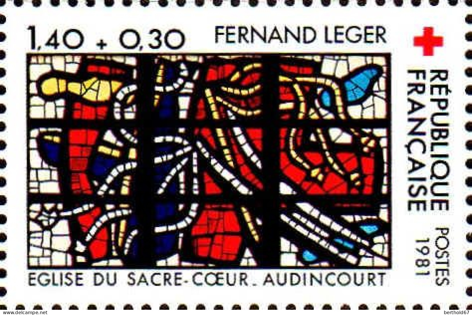 France Poste N** Yv:2175/2176 Croix-Rouge Fernand Leger - Ongebruikt