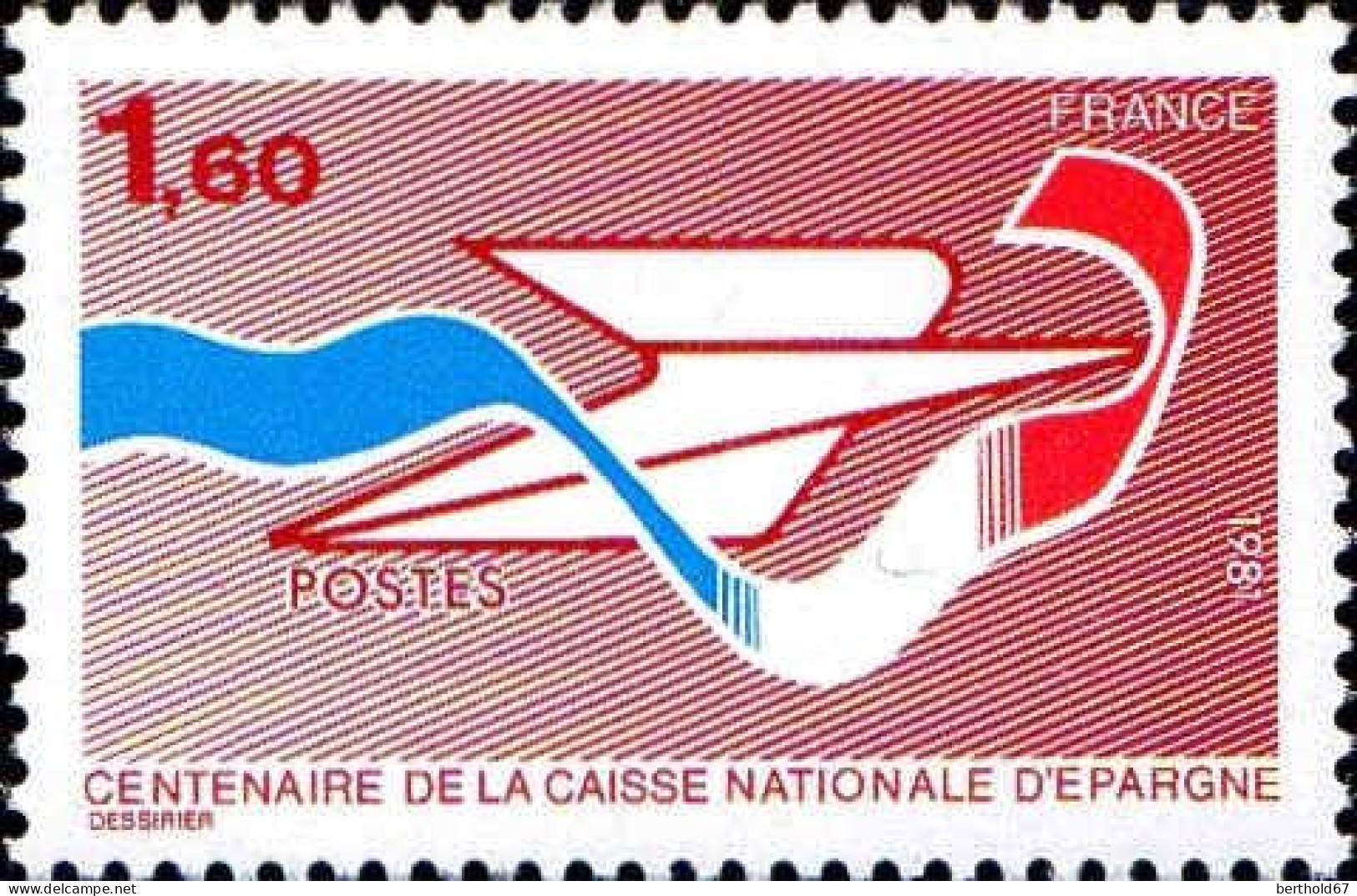 France Poste N** Yv:2165/2166 Centenaire De La Caisse Nationale D'Epargne - Nuovi