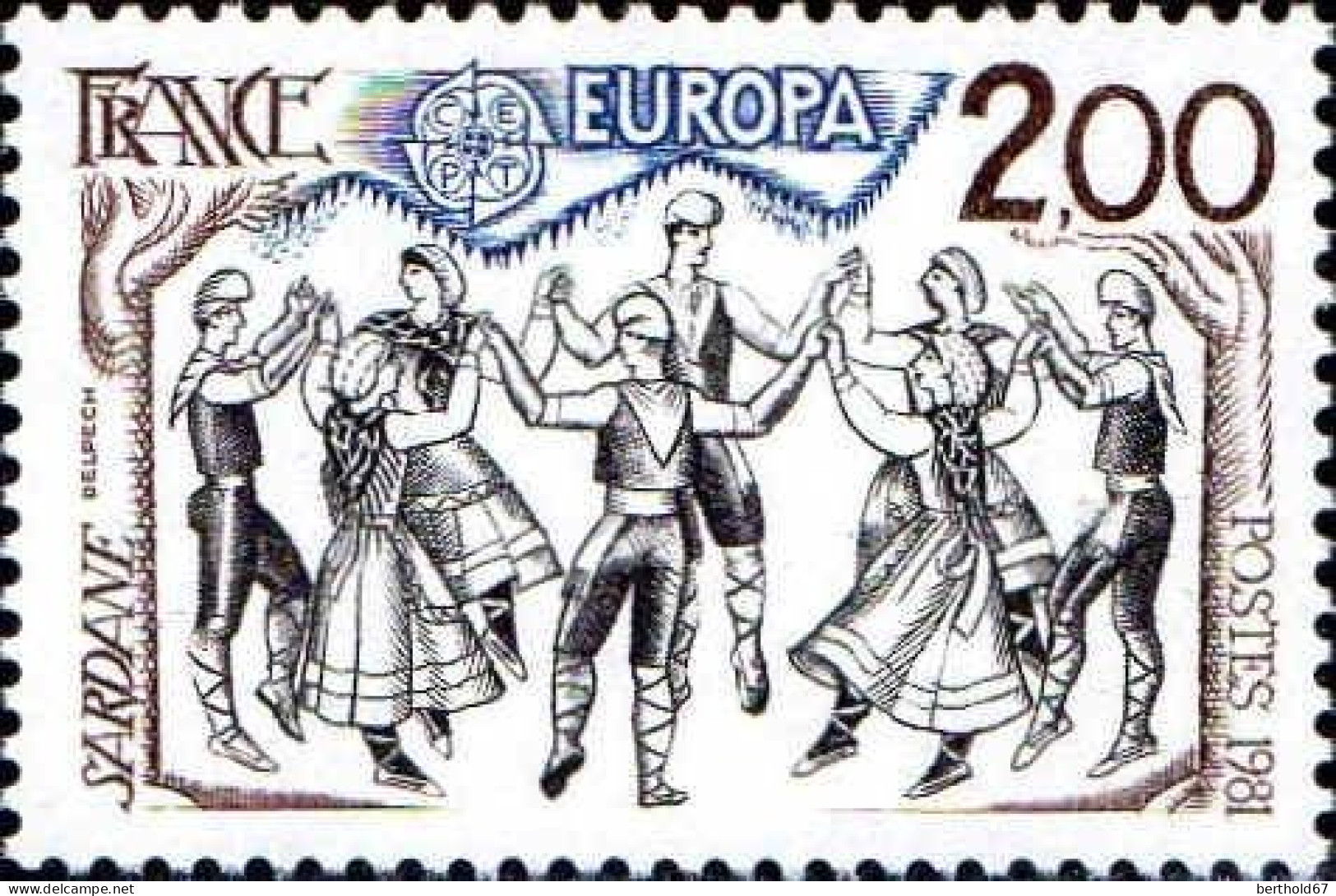 France Poste N** Yv:2138/2139 Europa 1981 Le Folklore Danses Traditionelles - Unused Stamps