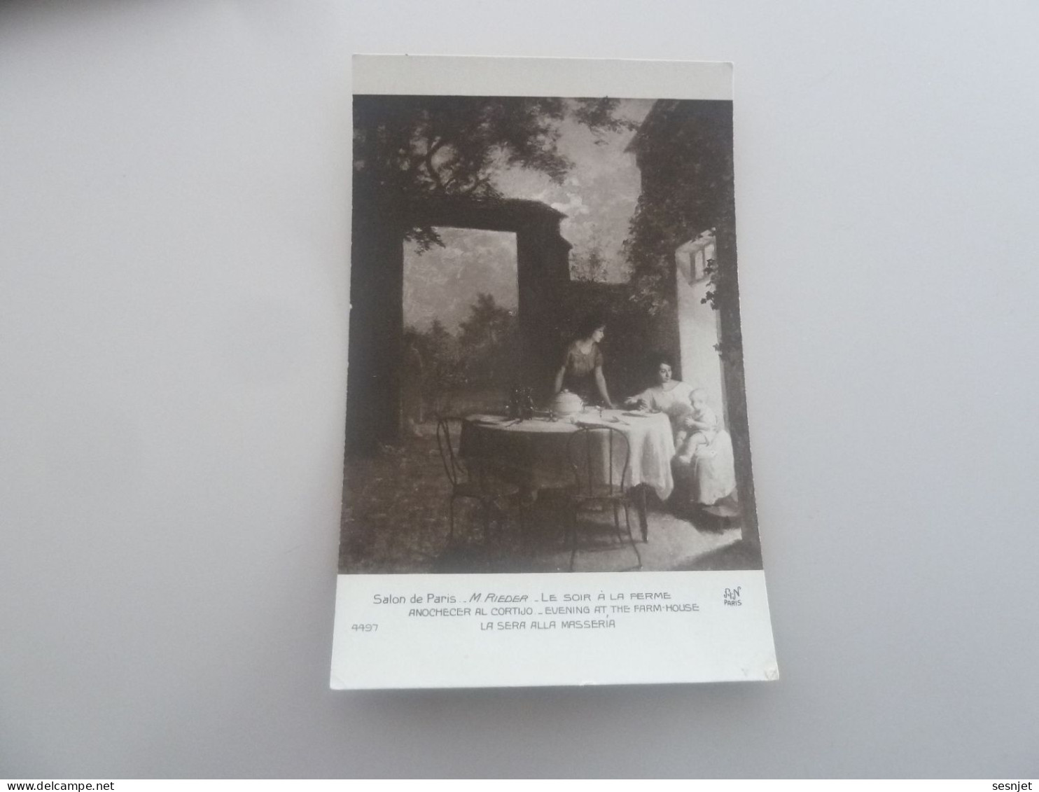 Marcel Rieder (1862-1942) - Le Soir à La Ferme - 4497 - Editions A. Noyé - Paris - Année 1928 - - Pittura & Quadri