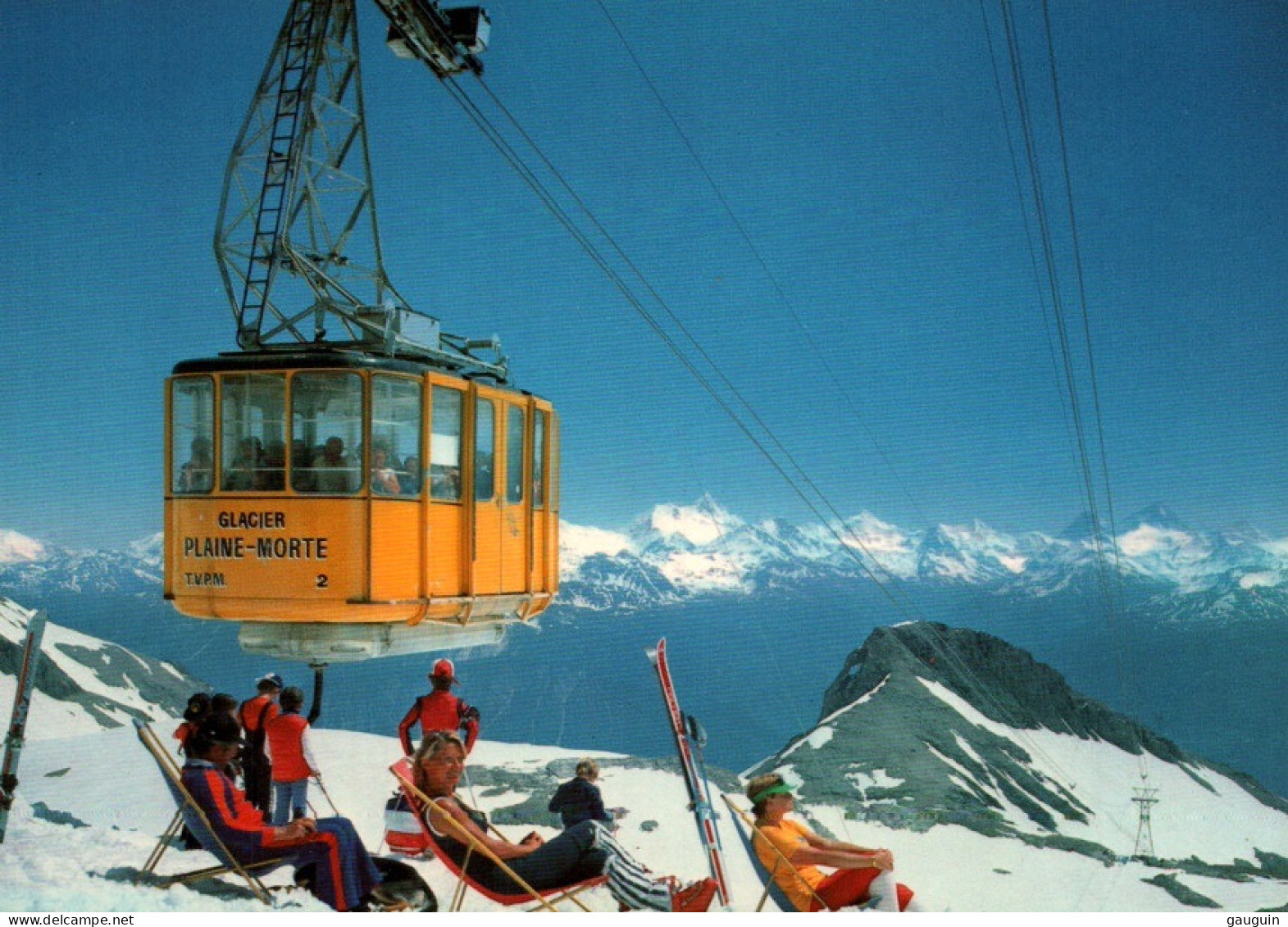 CPM - CRANS MONTANA - Terrasse Du Restaurant Du Glacier "La Plaine-Morte" - Téléphérique ...Edition Photoglob. - Crans-Montana