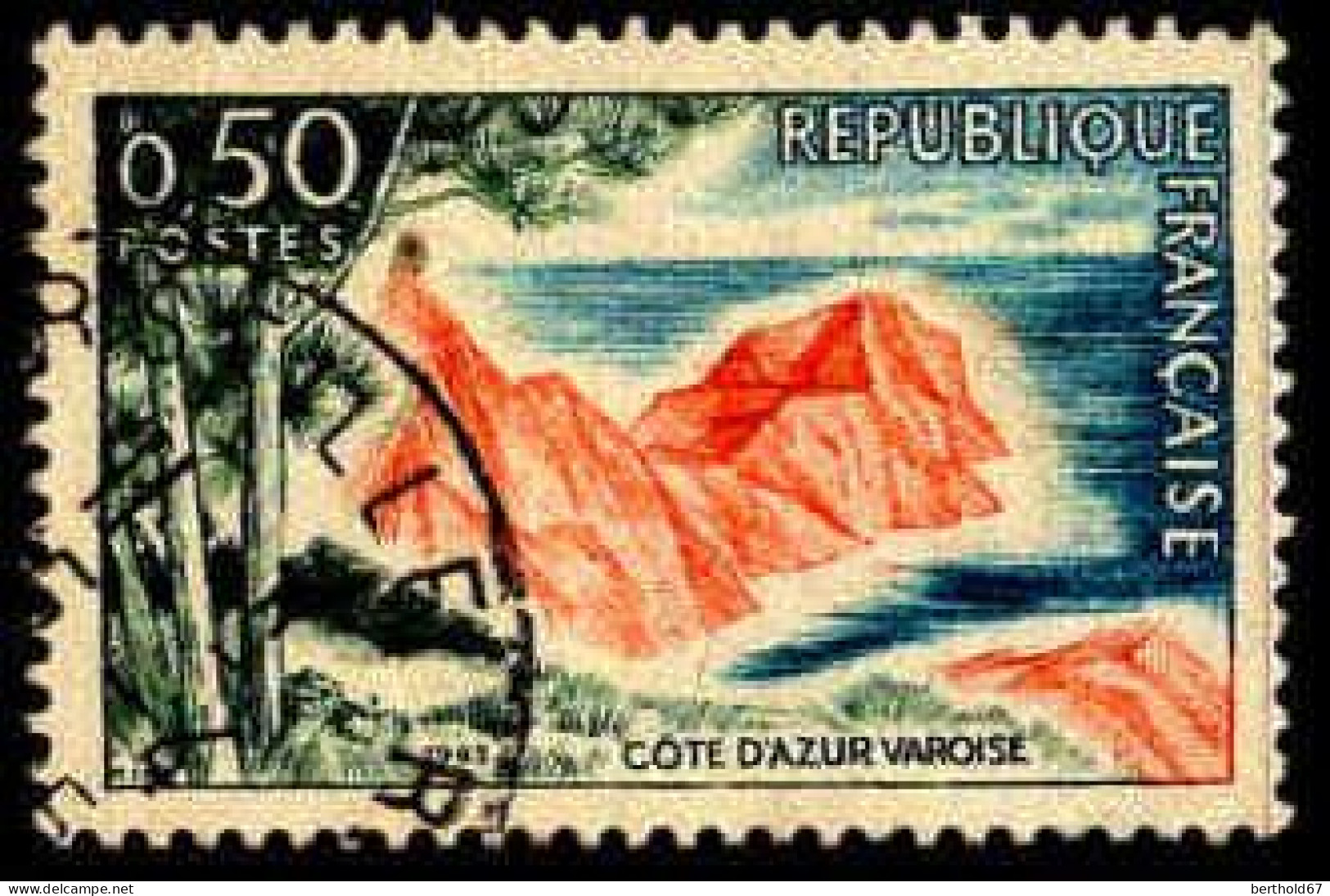 France Poste Obl Yv:1391 Mi:1445 Cote D'azur Varoise (TB Cachet Rond) - Used Stamps