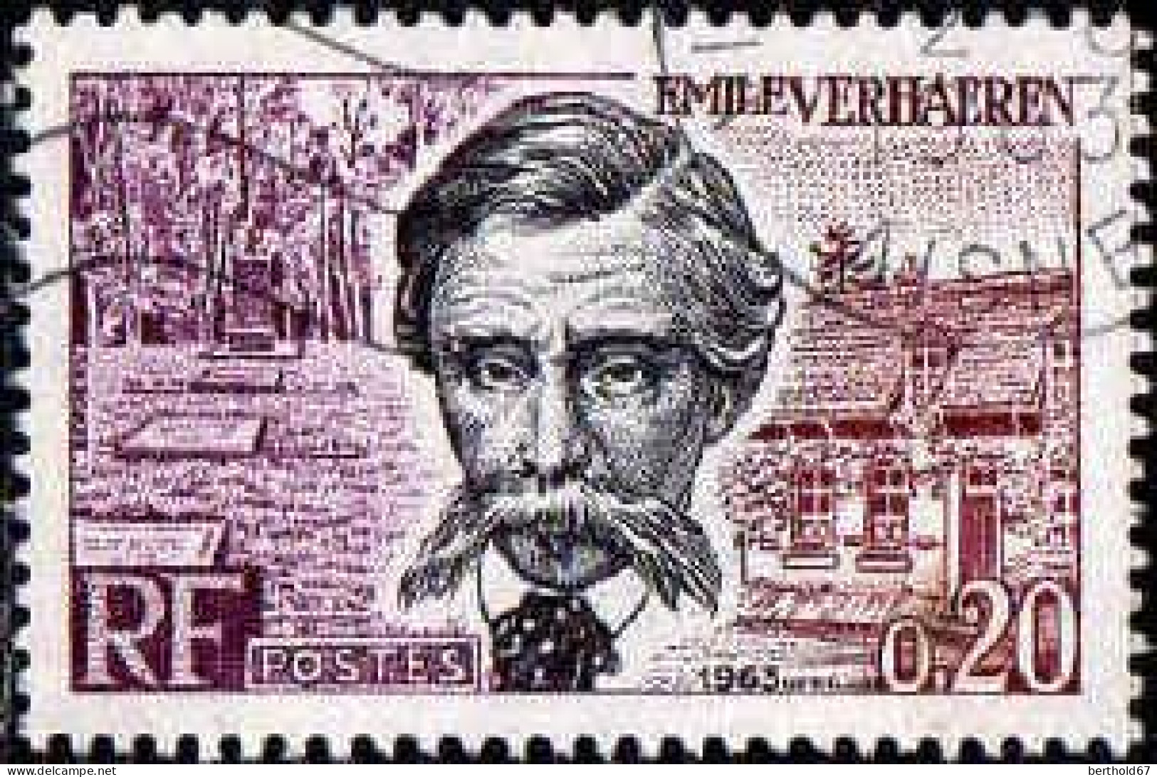 France Poste Obl Yv:1383 Mi:1433 Emile Verhearen Poète (TB Cachet Rond) - Used Stamps