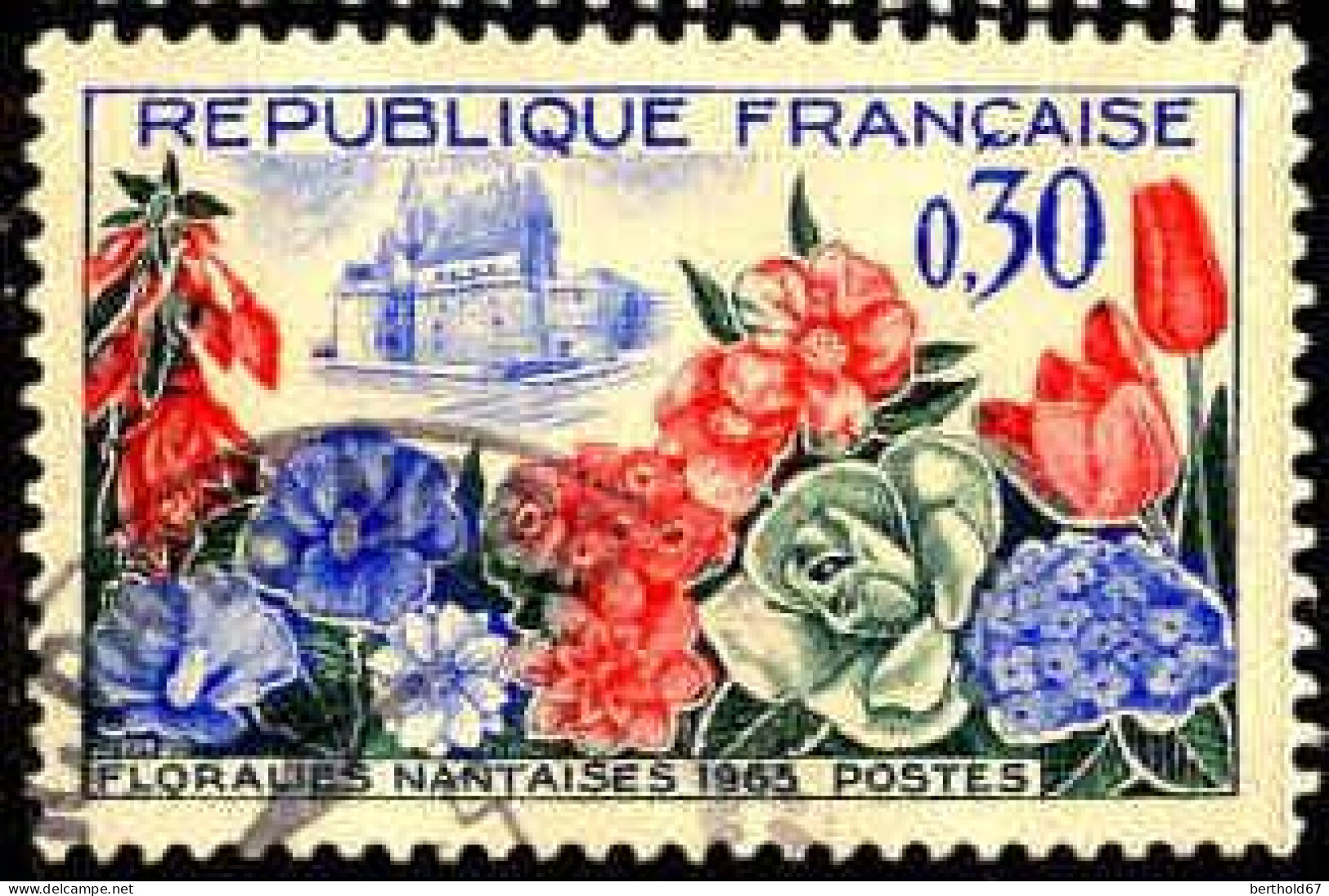 France Poste Obl Yv:1369 Mi:1422 Floralies Nantaises (TB Cachet Rond) - Gebruikt