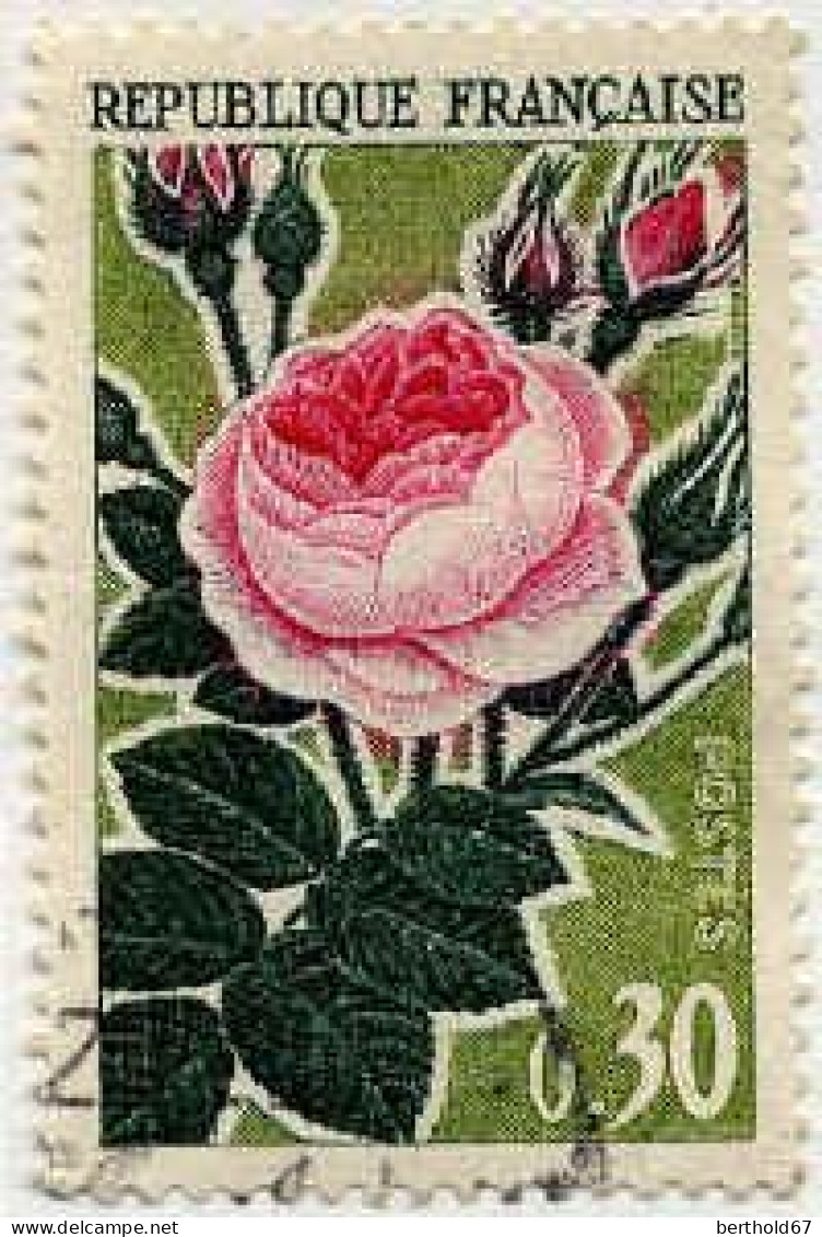 France Poste Obl Yv:1357 Mi:1410 Roses (cachet Rond) - Gebraucht