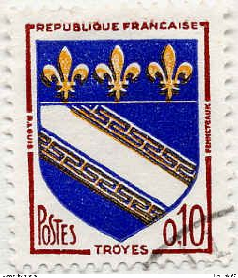 France Poste Obl Yv:1353 Mi:1420 Troyes Armoiries (cachet Rond) - Usati
