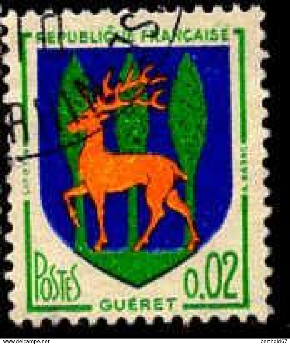 France Poste Obl Yv:1351B Mi:1459 Armoiries De Guéret (TB Cachet Rond) - Used Stamps
