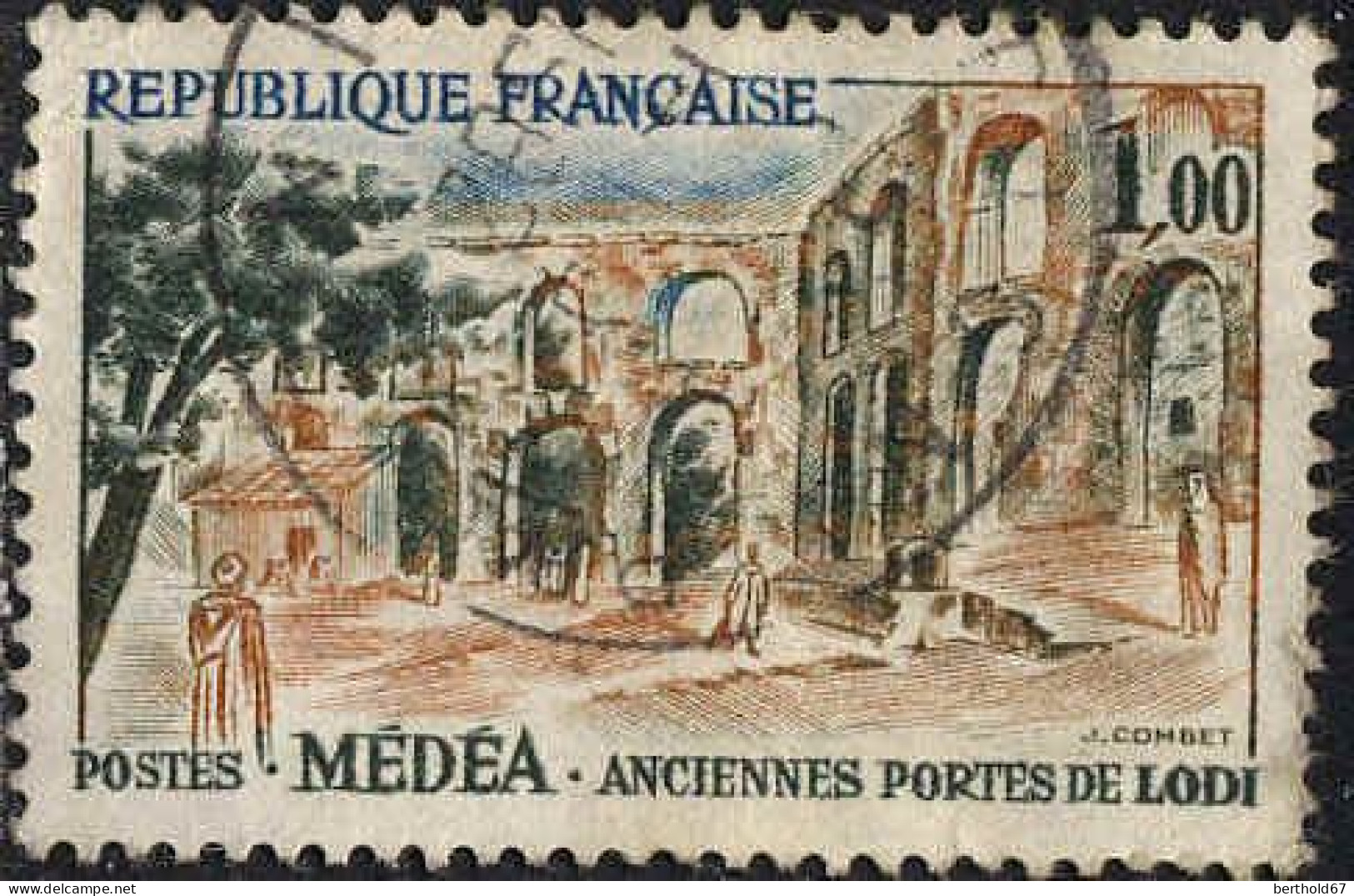 France Poste Obl Yv:1318 Mi:1371 Médéa Anciennes Portes De Lodi (beau Cachet Rond) - Usati
