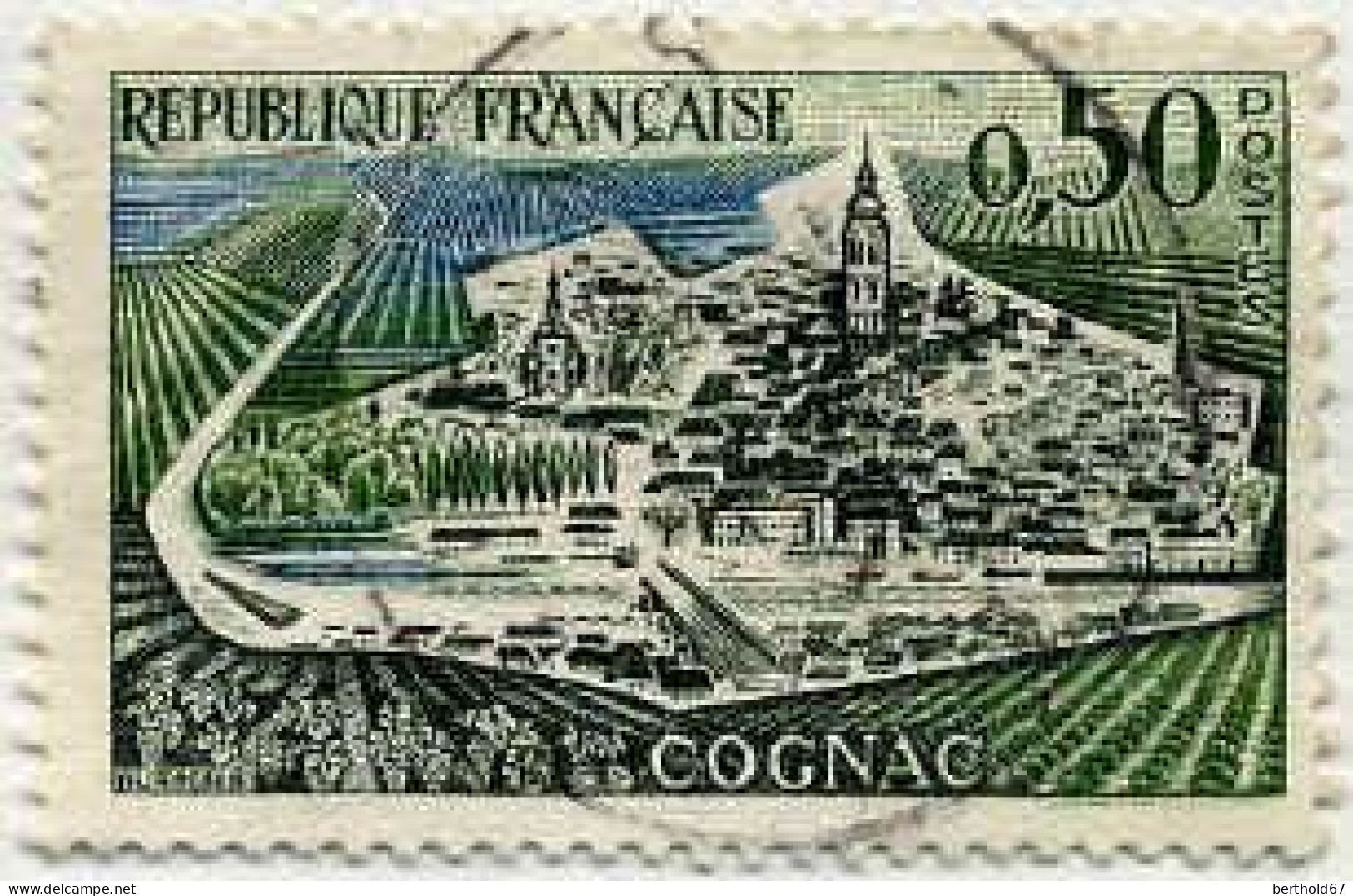 France Poste Obl Yv:1314 Mi:1368 Cognac (Beau Cachet Rond) - Used Stamps