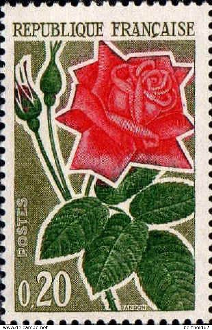 France Poste N** Yv:1356 Mi:1409 Rose - Unused Stamps