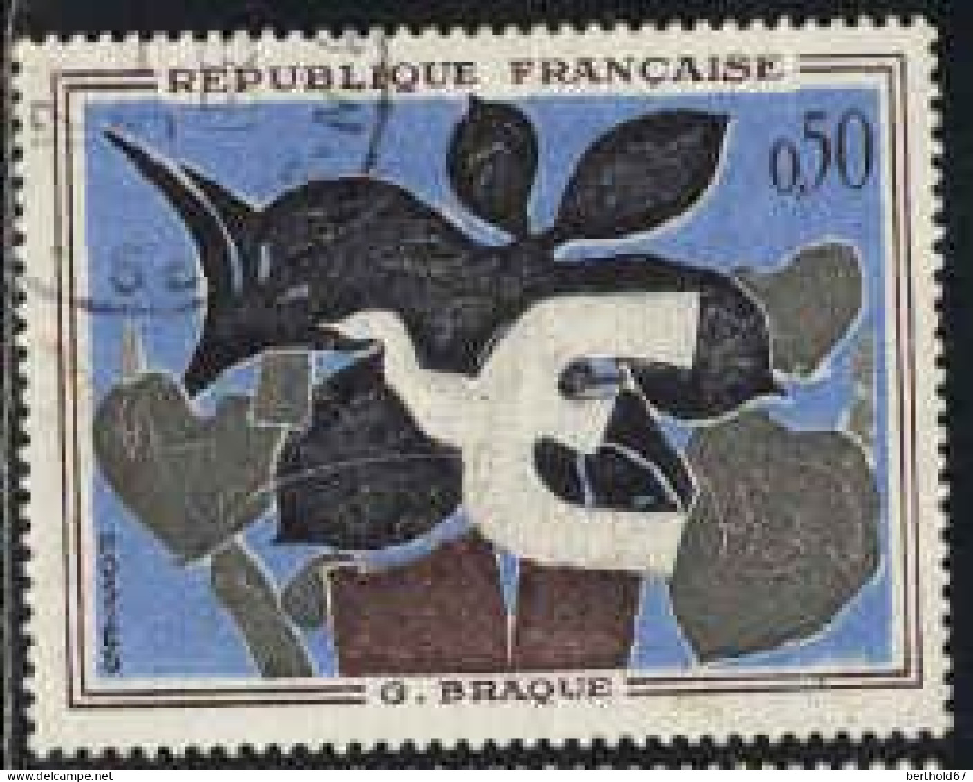 France Poste Obl Yv:1319/1322 Tableaux 1.Serie De Braque à R.de La Fresnaye (Beau Cachet Rond) - Usati