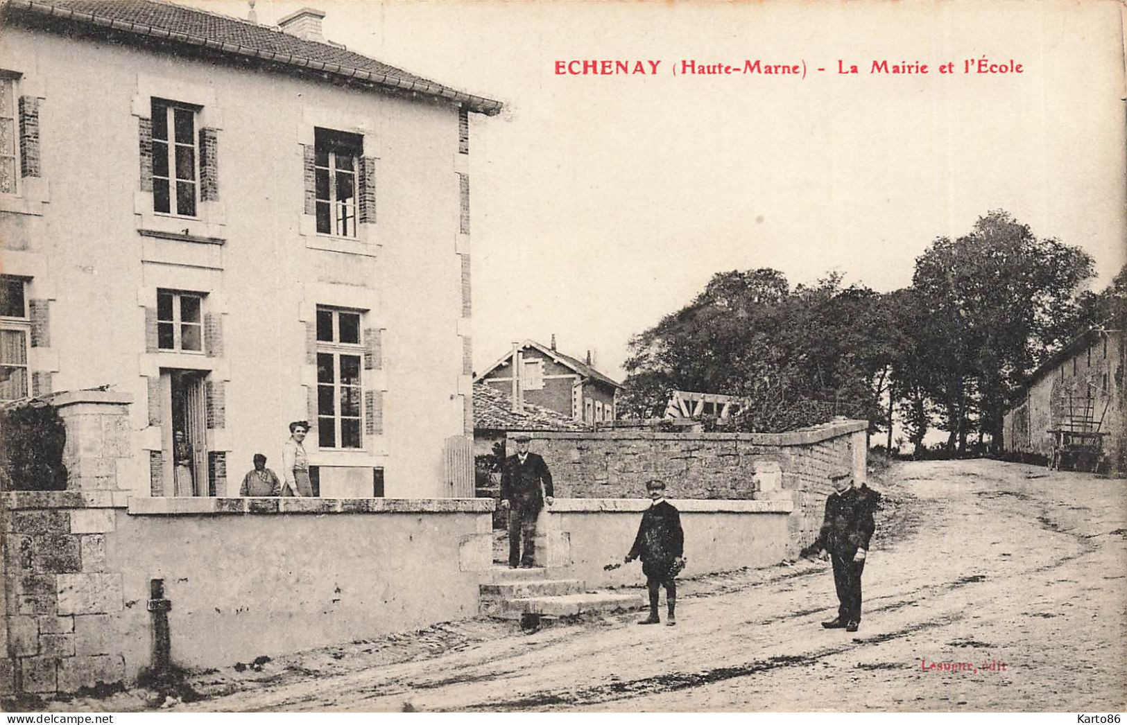 échenay * école Et Mairie Du Village * Villageois - Other & Unclassified