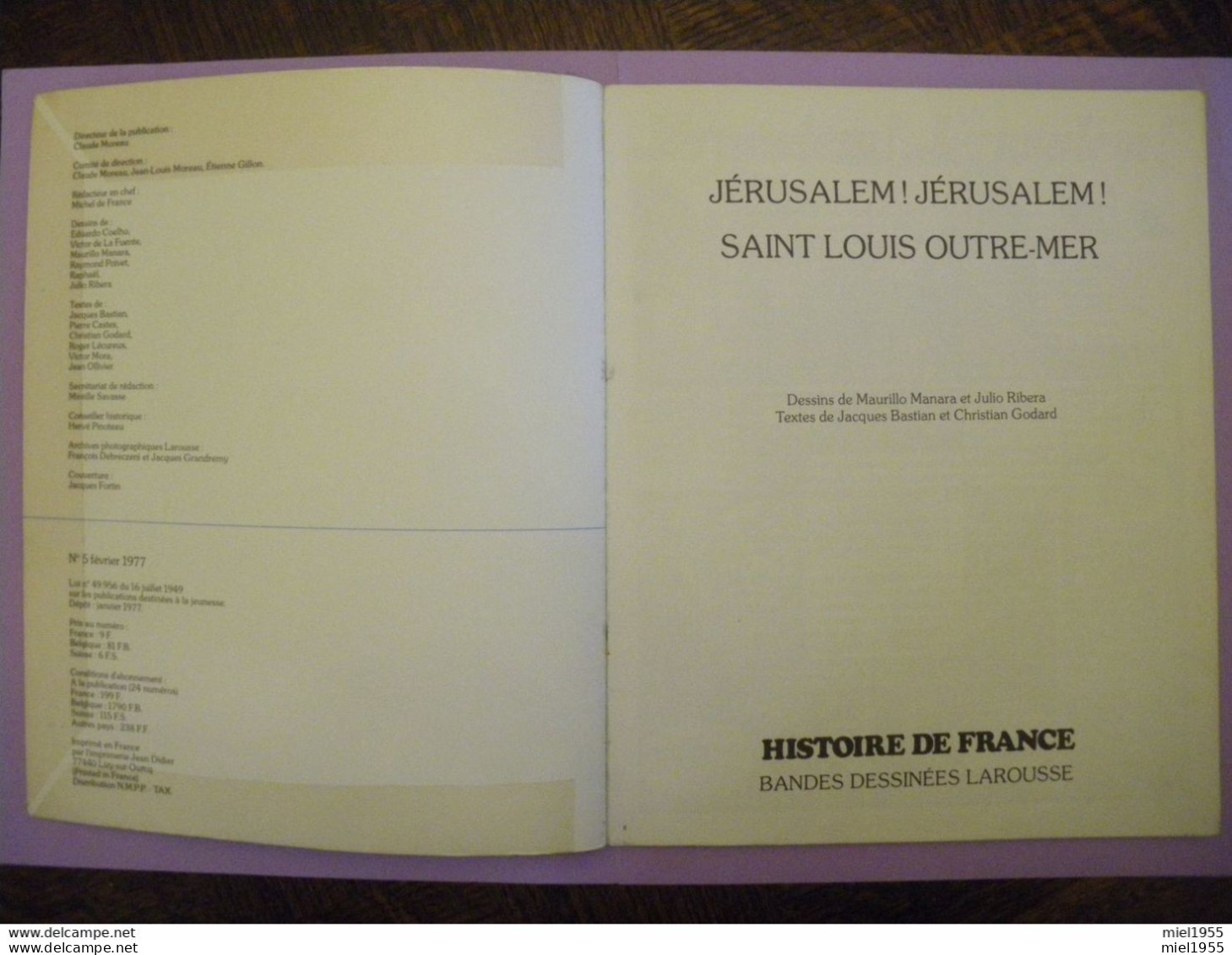 1977 BD Bande Dessinée FR3 LAROUSSE Histoire De France N°5 Les Croisades (3 Photos) Voir Description - Andere & Zonder Classificatie