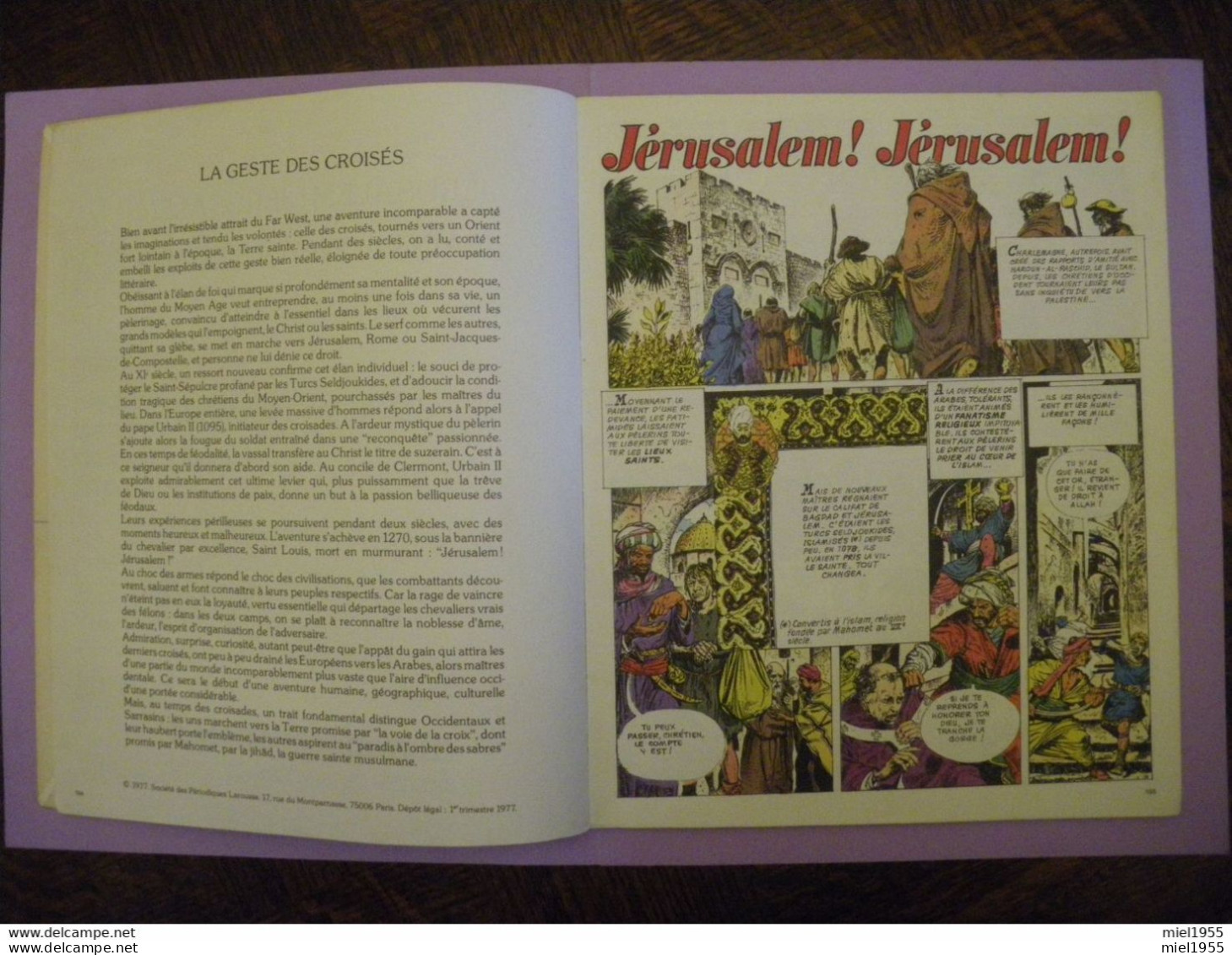 1977 BD Bande Dessinée FR3 LAROUSSE Histoire De France N°5 Les Croisades (3 Photos) Voir Description - Sonstige & Ohne Zuordnung