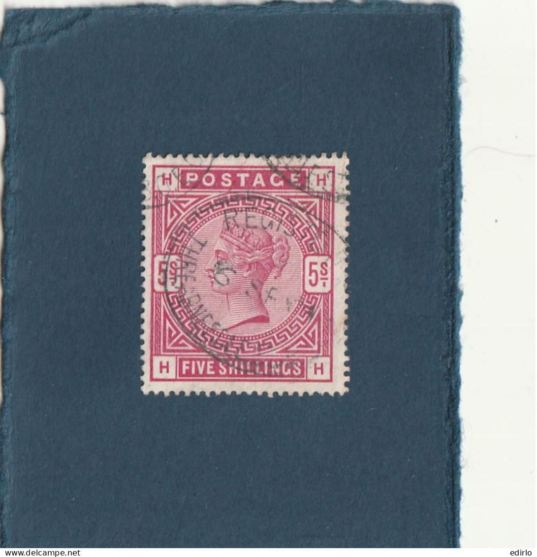 ///   ANGLETERRE ///   Grand Format 5 Shillings N° 87 Côte 200€ - Used Stamps