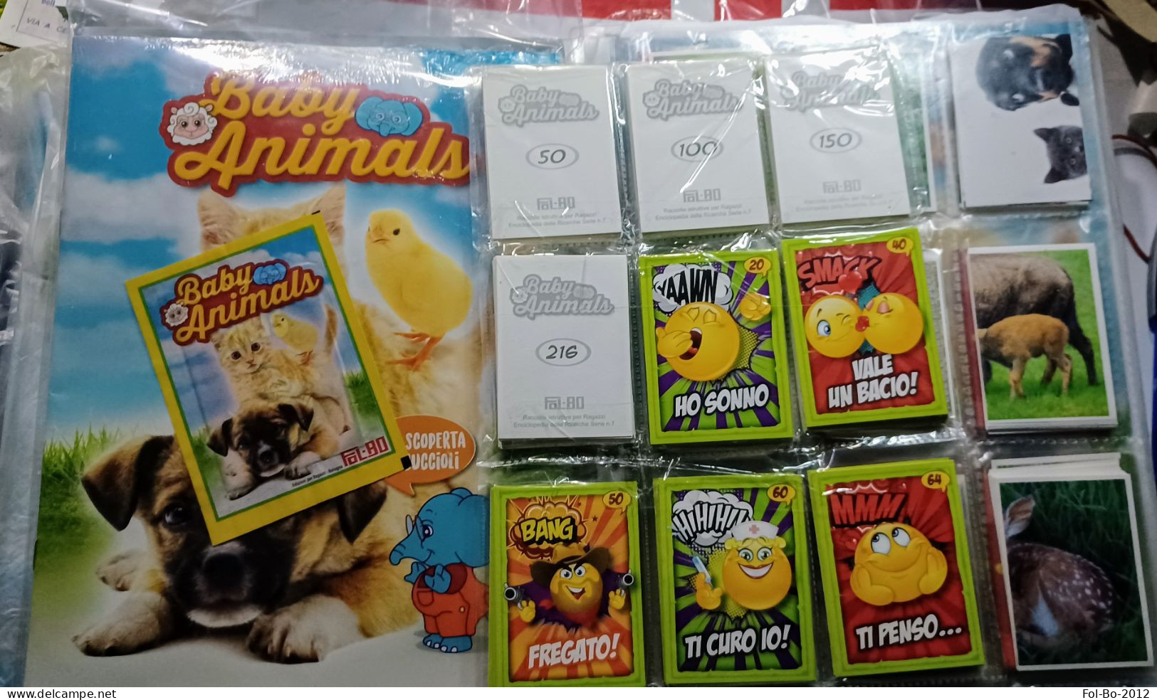 Baby Animals Album Vuoto+set Completo Figurine+SET COMPLETO 64  CARTE DA GIOCO FOL. BO.2017 - Otros & Sin Clasificación