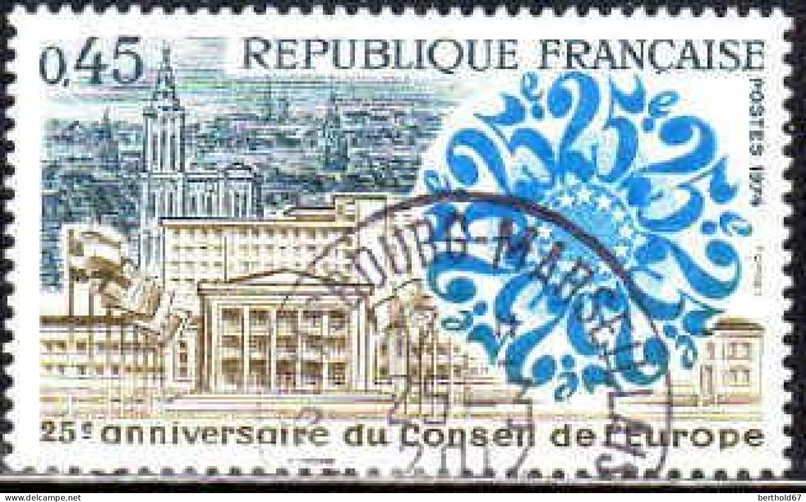 France Poste Obl Yv:1792 Mi:1872 Conseil De L'Europe Strasbourg (TB Cachet Rond) - Oblitérés