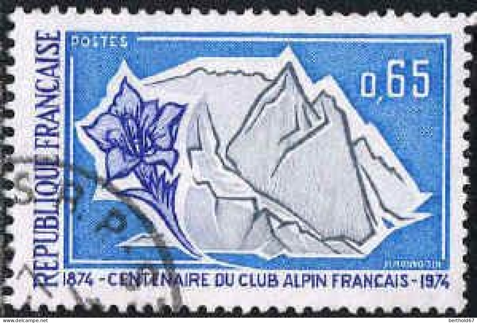 France Poste Obl Yv:1788 Mi:1868 Club Alpin Français Edelweiss (TB Cachet Rond) - Oblitérés