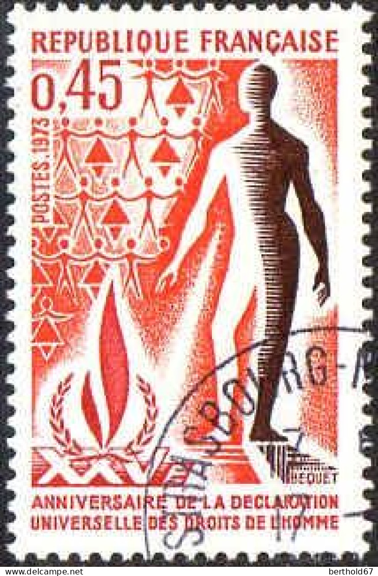 France Poste Obl Yv:1781 Mi:1861 Droits De L'Homme (TB Cachet Rond) - Used Stamps