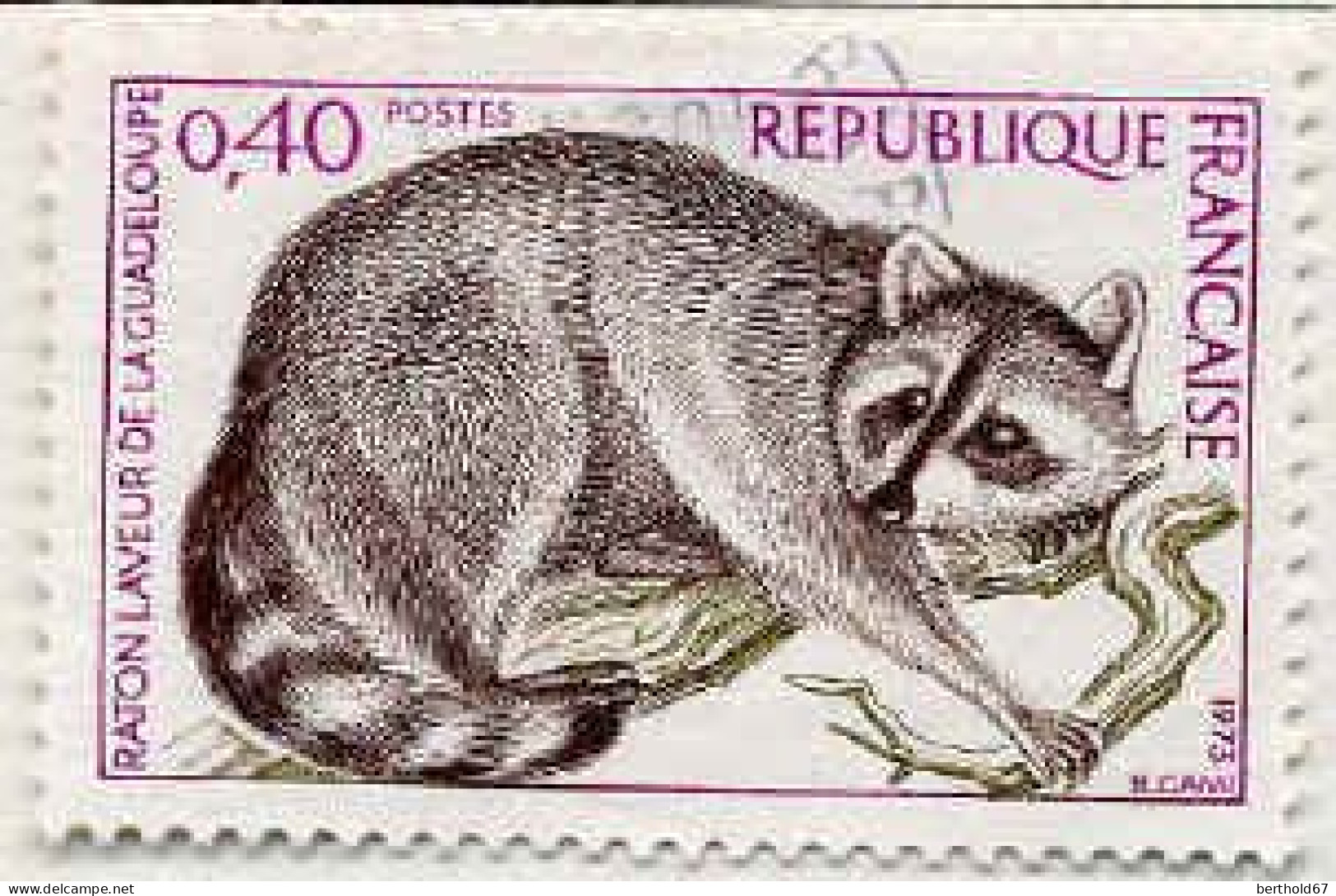 France Poste Obl Yv:1754 Mi:1843 Raton Laveur De La Guadeloupe (cachet Rond) - Usati