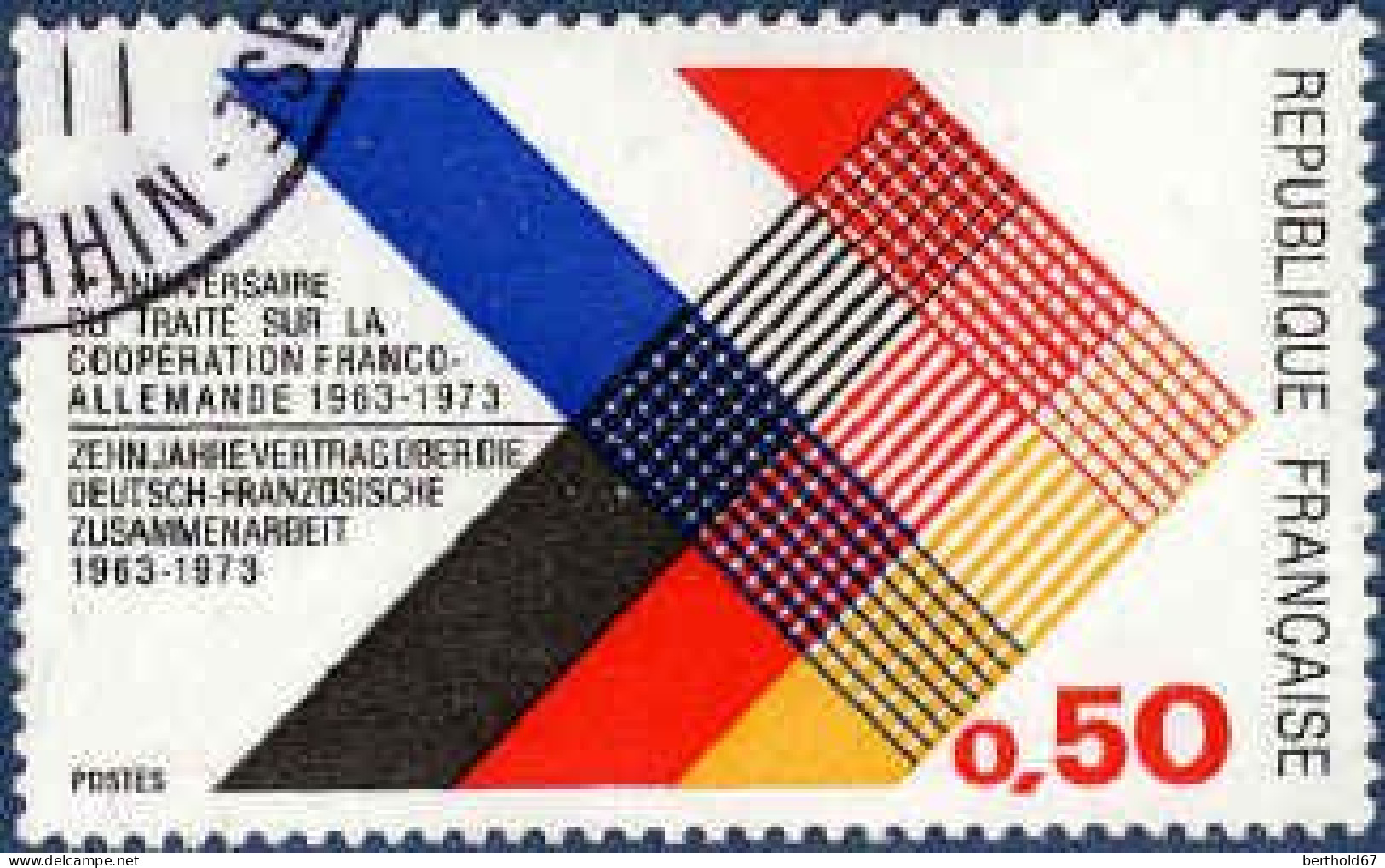 France Poste Obl Yv:1739 Mi:1819 Coopération Franco-Allemande (TB Cachet Rond) - Used Stamps