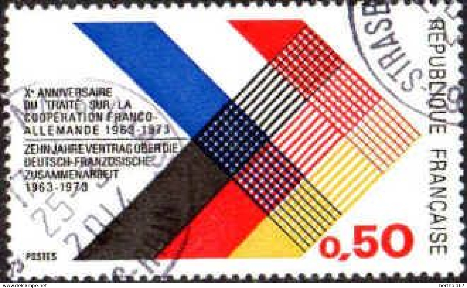 France Poste Obl Yv:1739 Mi:1819 Coopération Franco-Allemande (TB Cachet à Date) 25-3-2014 - Gebraucht