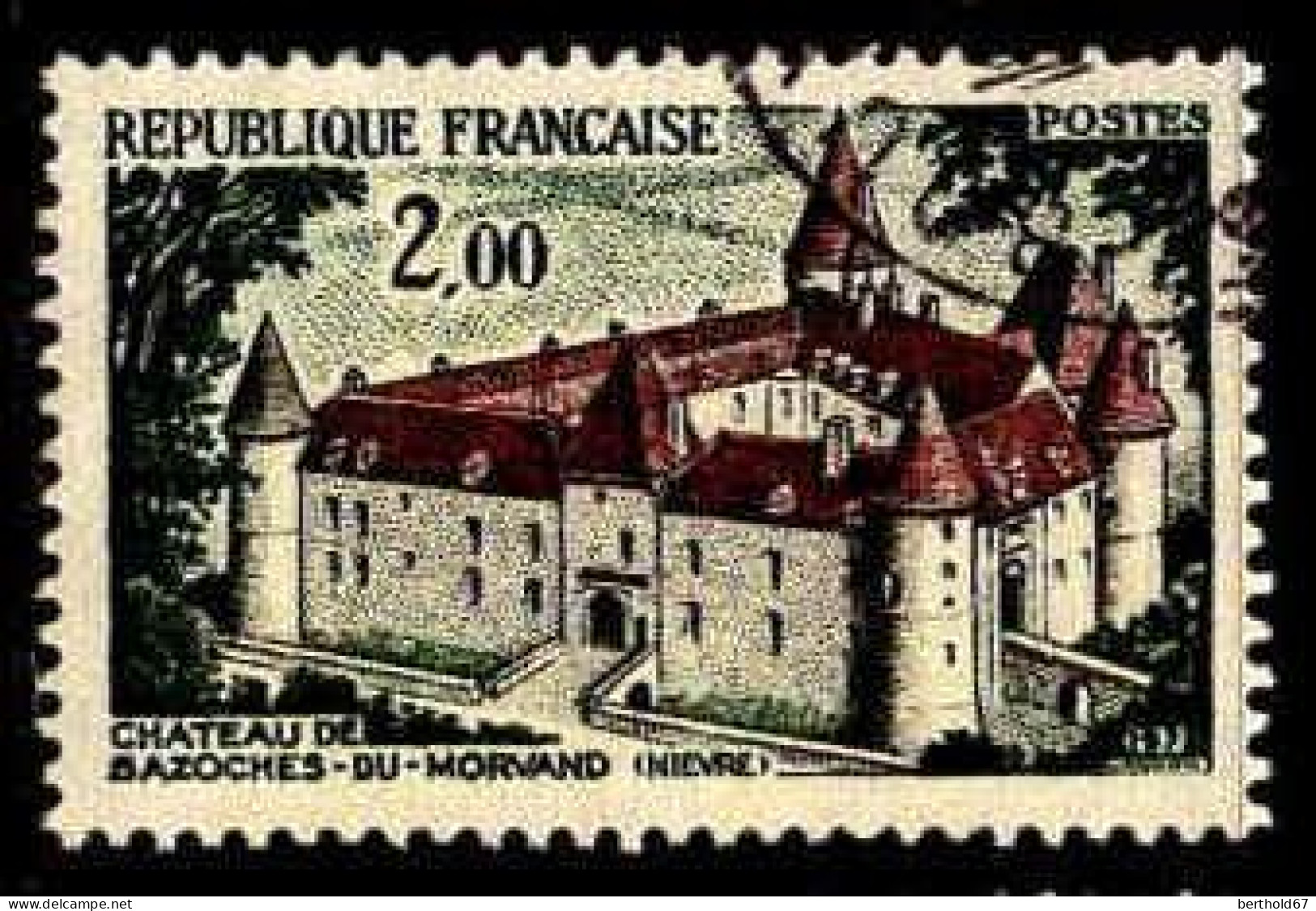 France Poste Obl Yv:1726 Mi:1805 Chateau De Bazoches-du-Morvan (Nievre) (beau Cachet Rond) - Usati