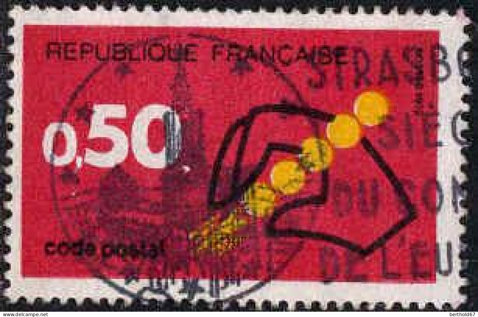 France Poste Obl Yv:1720 Mi:1796 Code Postal (TB Cachet Rond) - Gebruikt