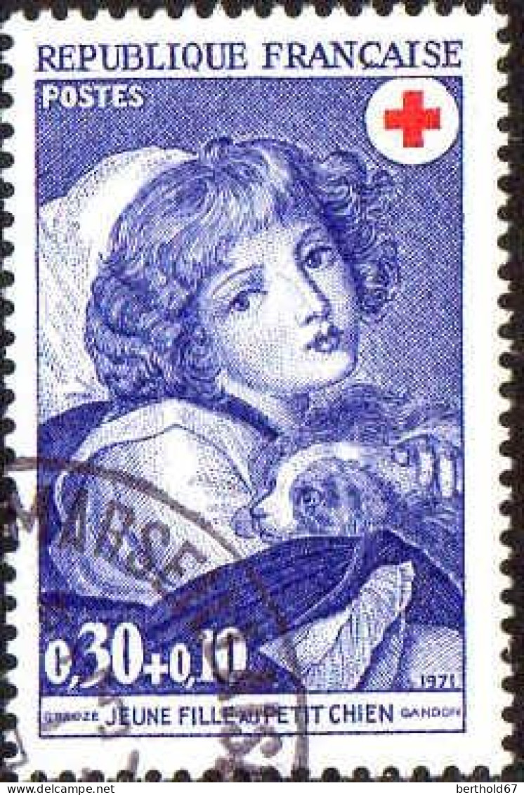 France Poste Obl Yv:1700/1701 Croix-Rouge Jean-Baptiste Greuze Greuze (TB Cachet Rond) - Gebruikt